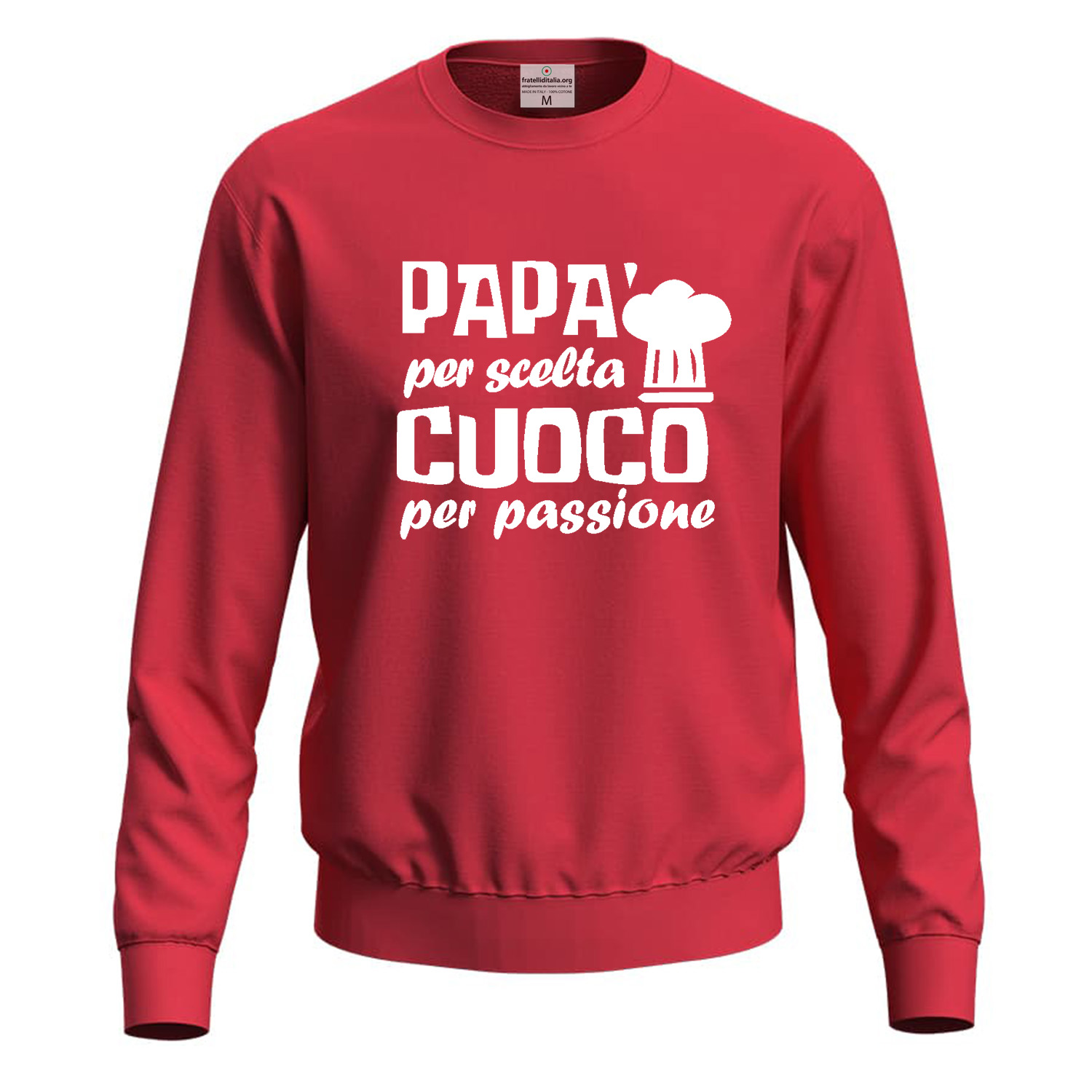 Felpa maglia cuoco con stampa DTF festa Papà Cucina idea regalo chef