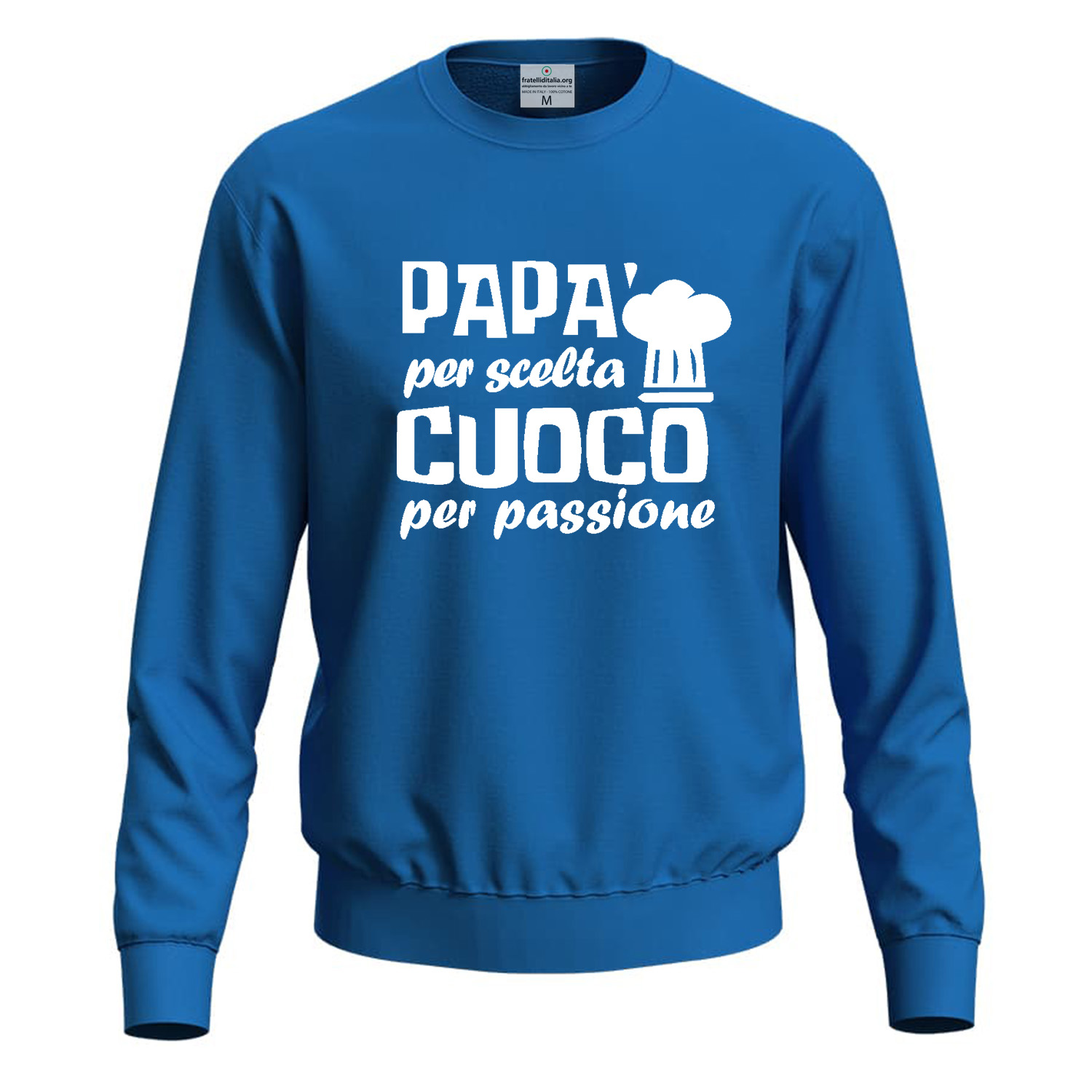 Felpa maglia cuoco con stampa DTF festa Papà Cucina idea regalo chef