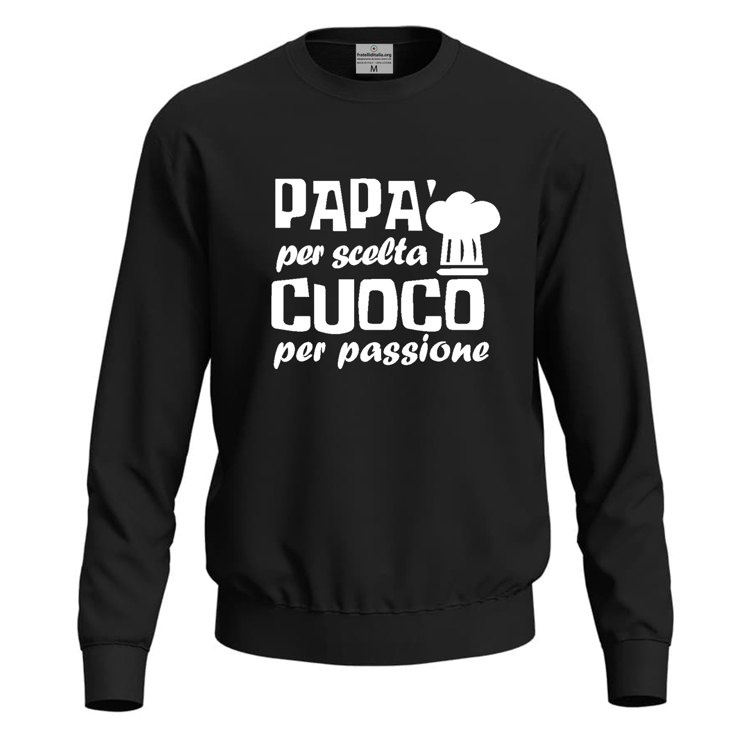 Felpa maglia cuoco con stampa DTF festa Papà Cucina idea regalo chef