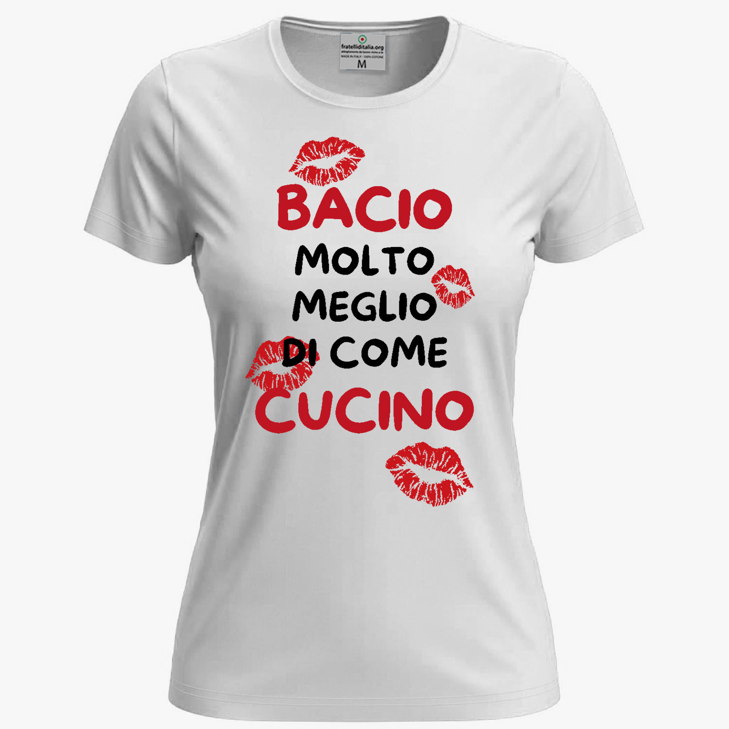 Camiseta clásica de mujer de manga corta con impresión DTF \