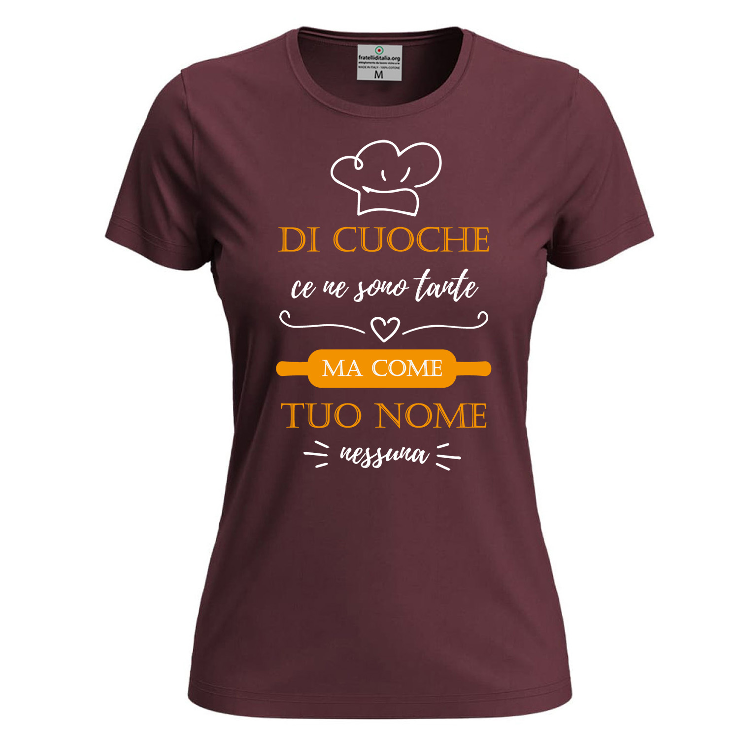 T-shirt donna manica corta con stampa DTF \