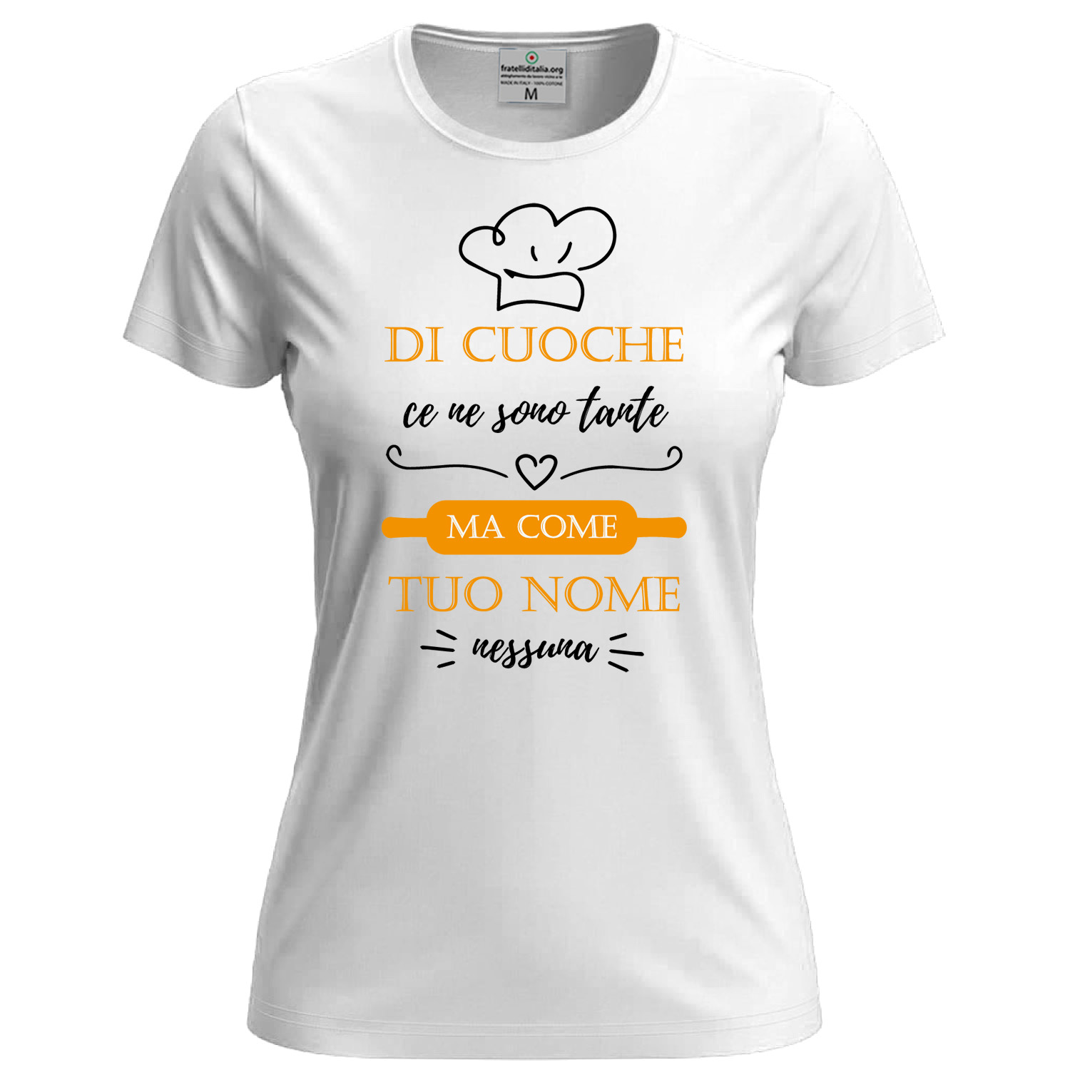 T-shirt donna manica corta con stampa DTF \