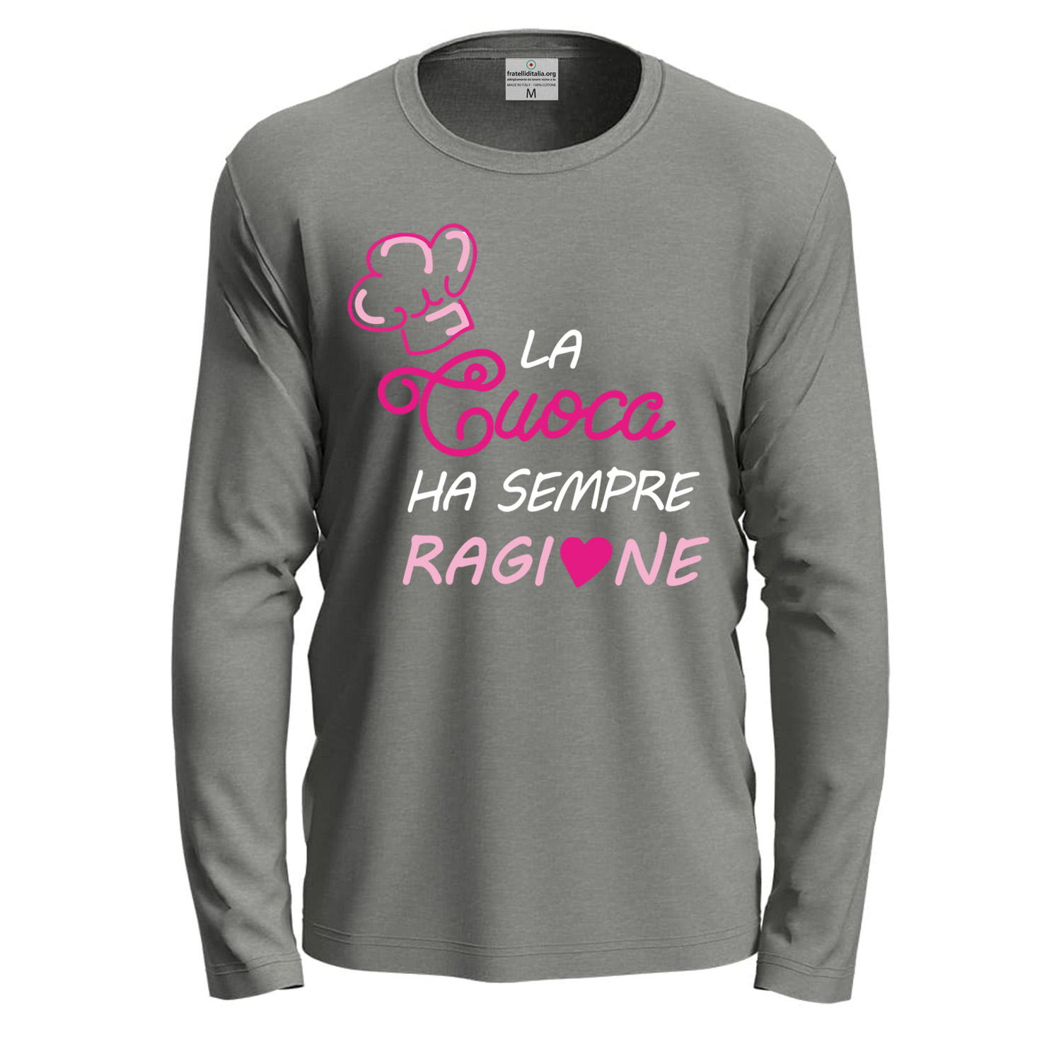 T-shirt a manica lunga con stampa DTF \