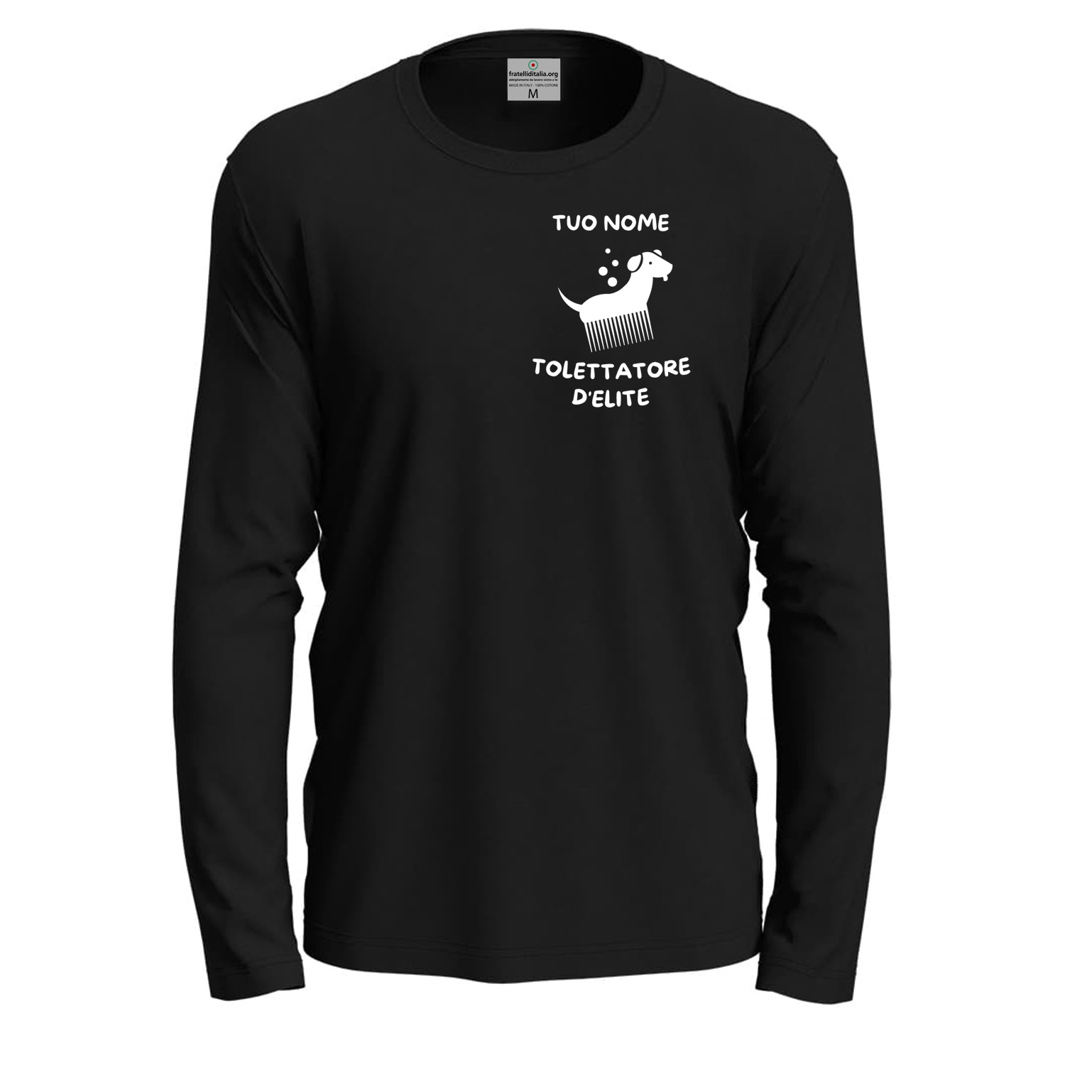 T-shirt a manica lunga con stampa DTF \