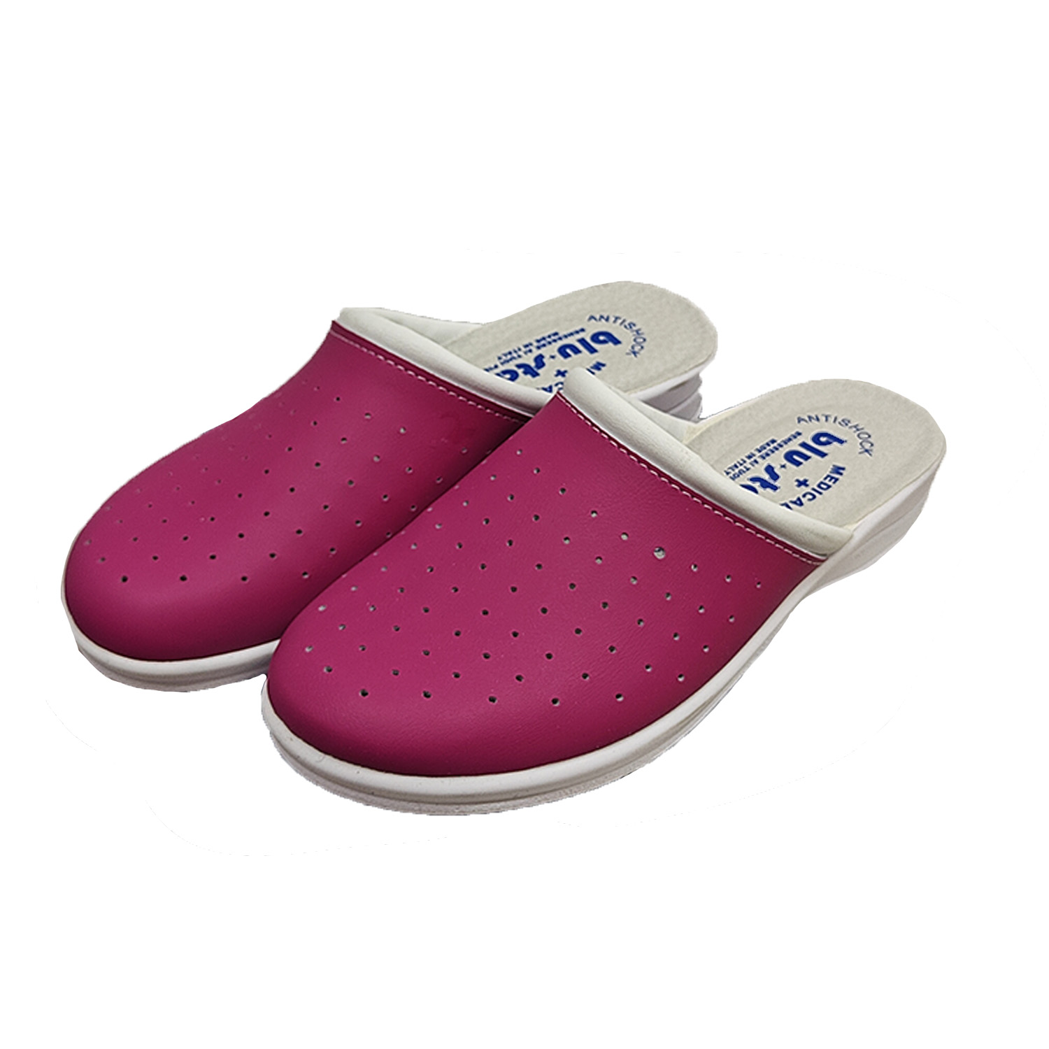 Ciabatte pantofole sanitarie donna suola zoccoli antiscivolo sabot pelle morbide vari colori