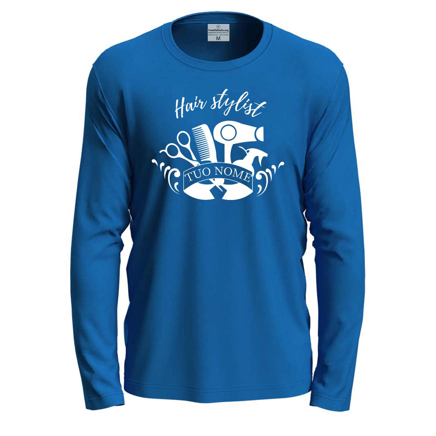 T-shirt a manica lunga con stampa DTF \