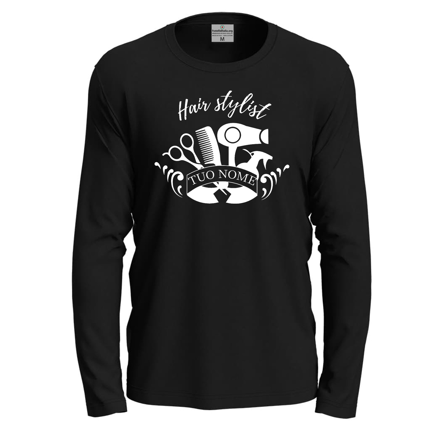 T-shirt a manica lunga con stampa DTF \