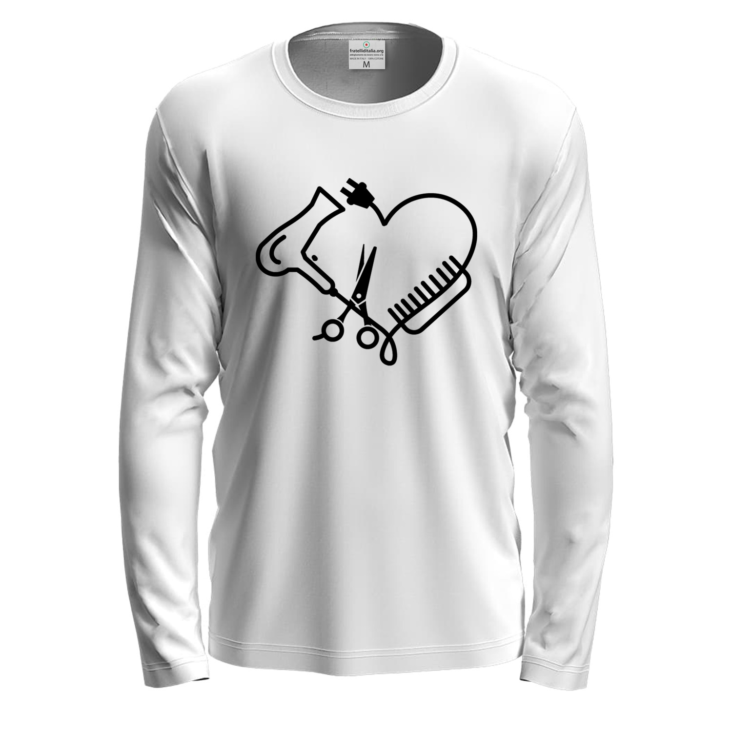 T-Shirt a Manica Lunga Parrucchiere \