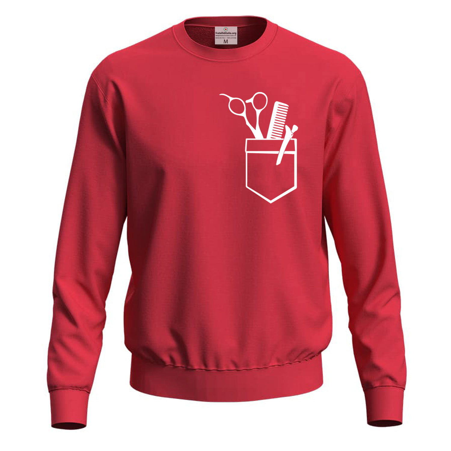 Felpa classica unisex con stampa DTF idea regalo per barbieri e parrucchieri Hairstylist forbici capelli