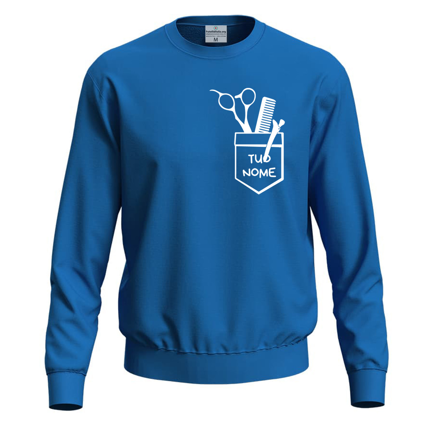 Felpa classica unisex con stampa DTF idea regalo per barbieri e parrucchieri Hairstylist forbici capelli