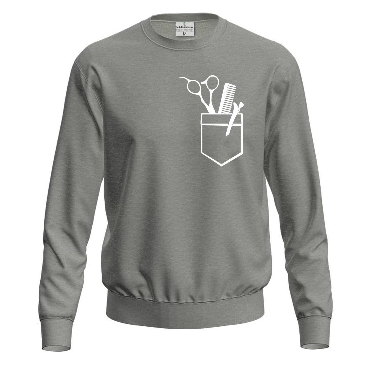 Felpa classica unisex con stampa DTF idea regalo per barbieri e parrucchieri Hairstylist forbici capelli