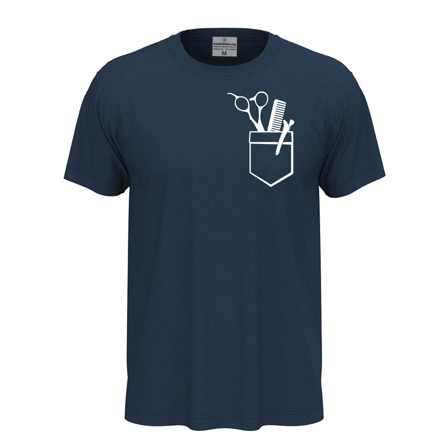 T-shirt classica unisex a manica corta con stampa DTF di qualità con stampa DTF idea regalo per barbieri e parrucchieri - Personalizzabili con nome o logo