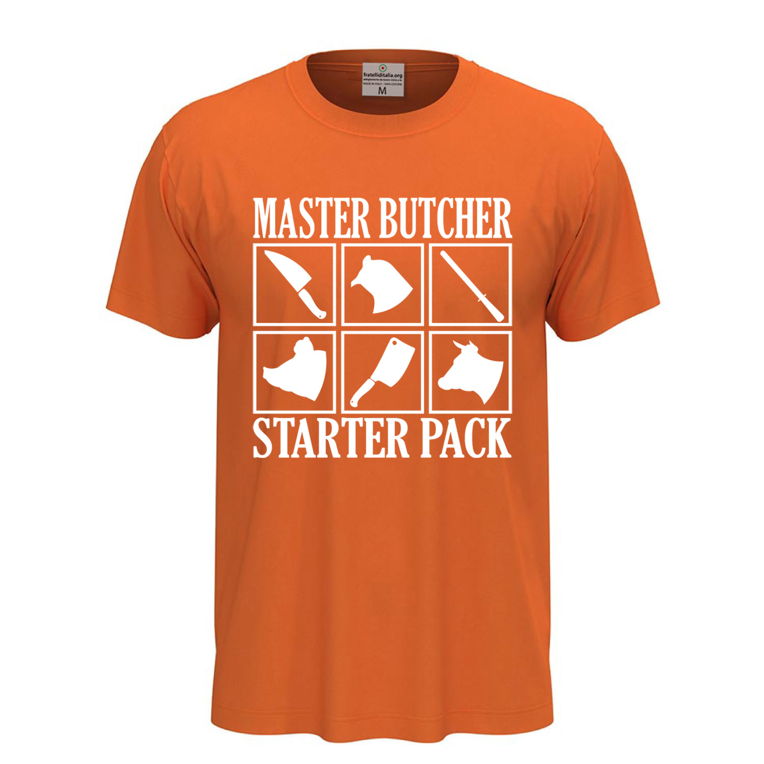 Klassisches Unisex-Kurzarm-T-Shirt mit DTF-Aufdruck „MASTER BUTCHER“, Geschenkidee für Metzger