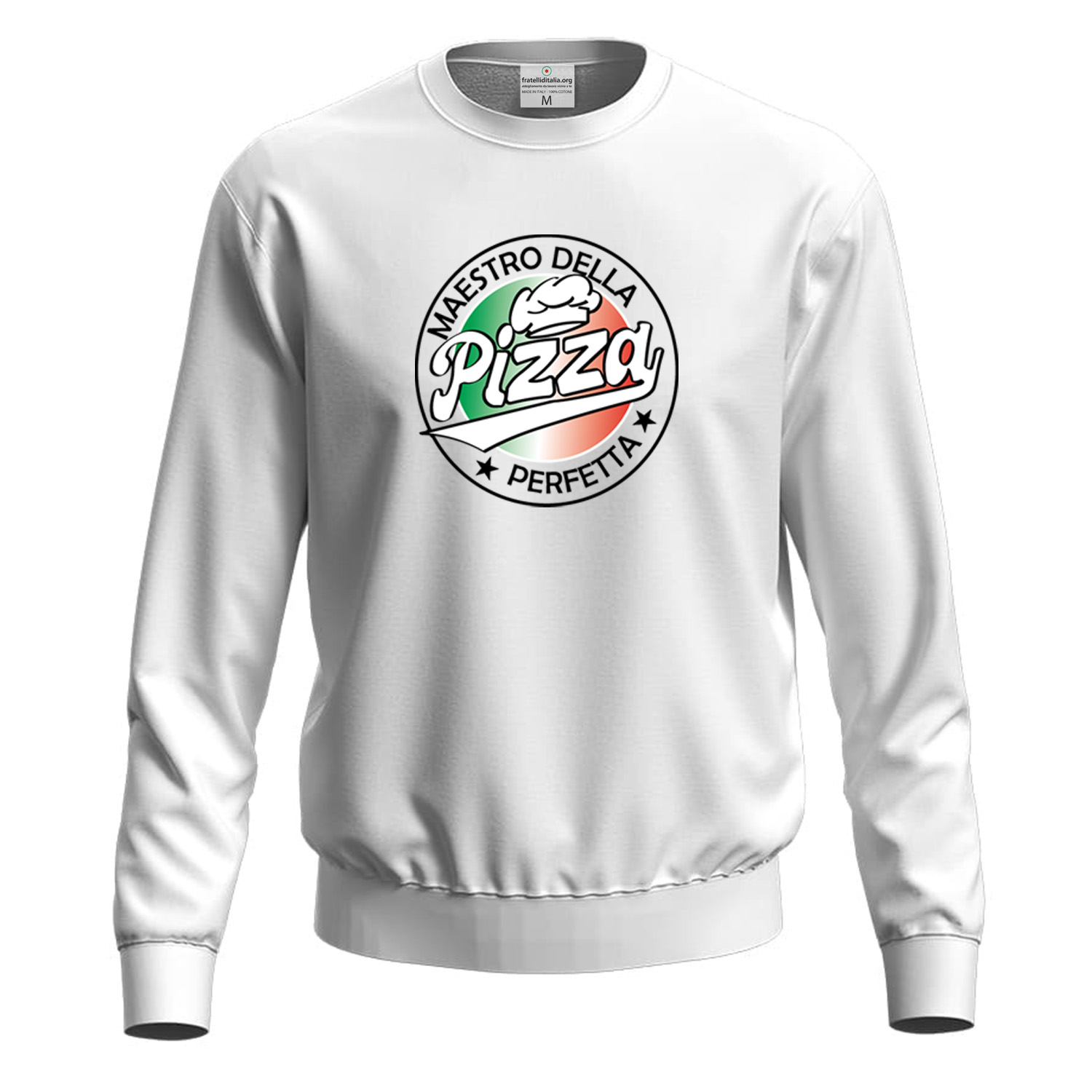 965 / 5.000 Sweatshirt mit DTF-Digitaldruck „PIZZA MASTER“, für Pizzabäcker, Köche und Pizzaliebhaber