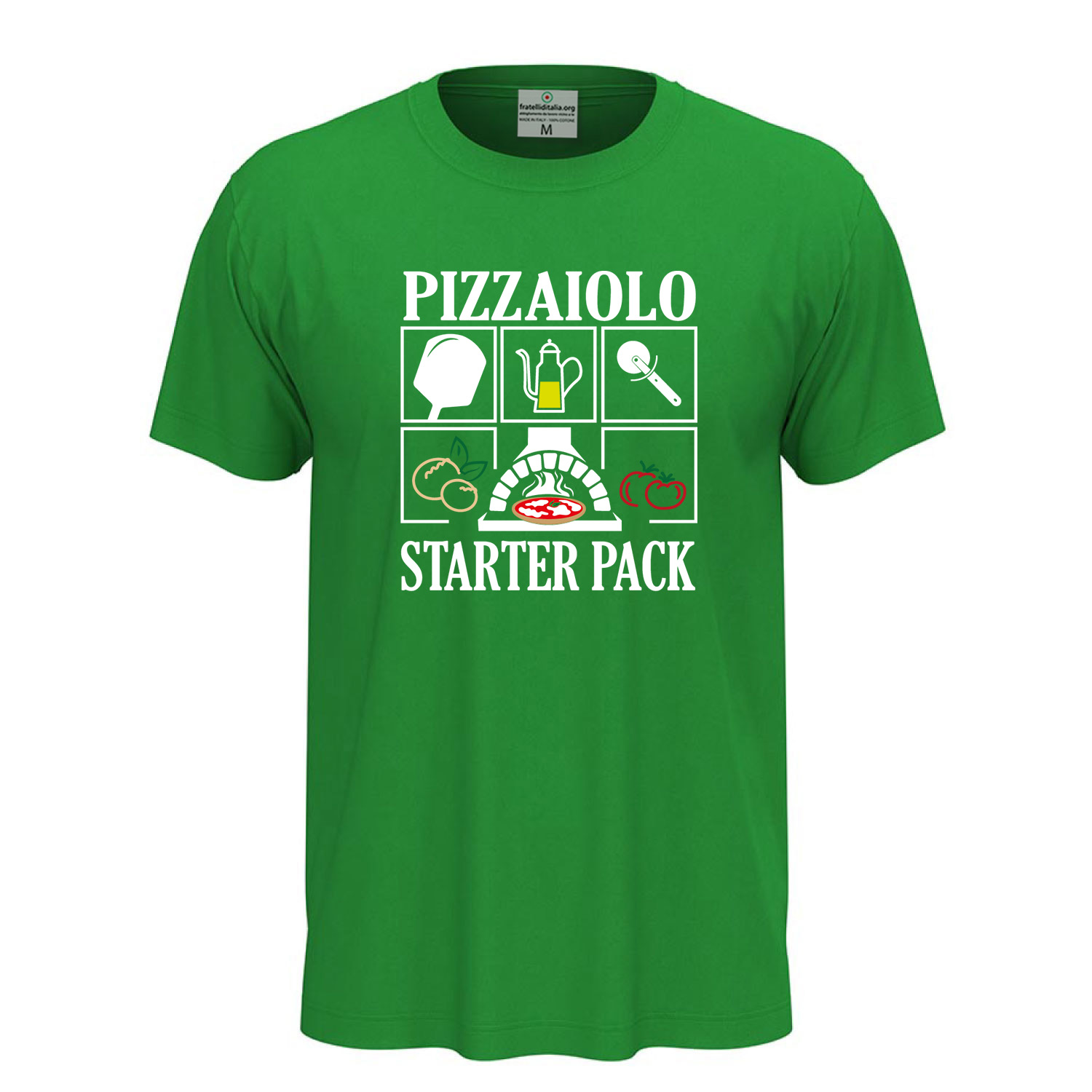 T-shirt classica unisex a manica corta con stampa, per pizzaioli, cuochi e amanti della pizza divertente