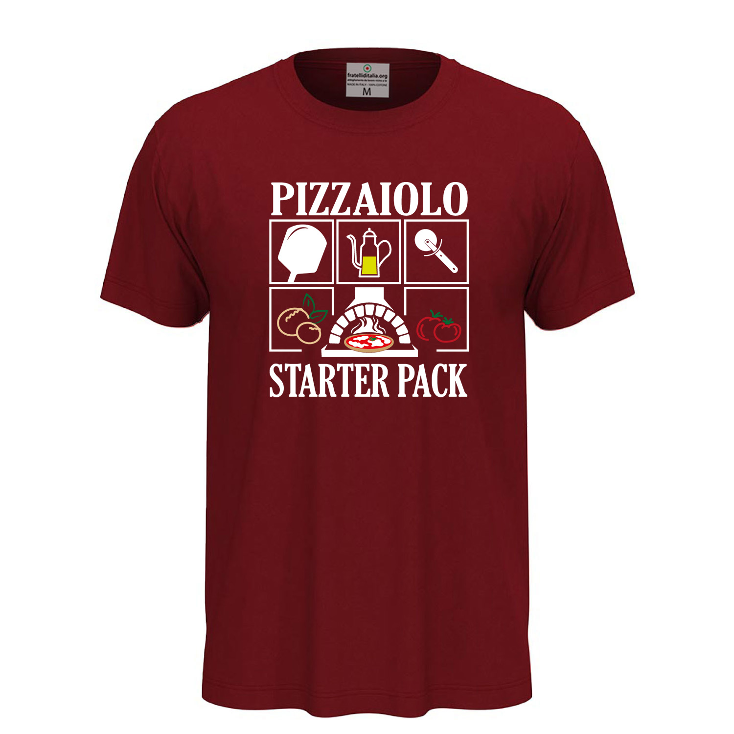 T-shirt classica unisex a manica corta con stampa, per pizzaioli, cuochi e amanti della pizza divertente