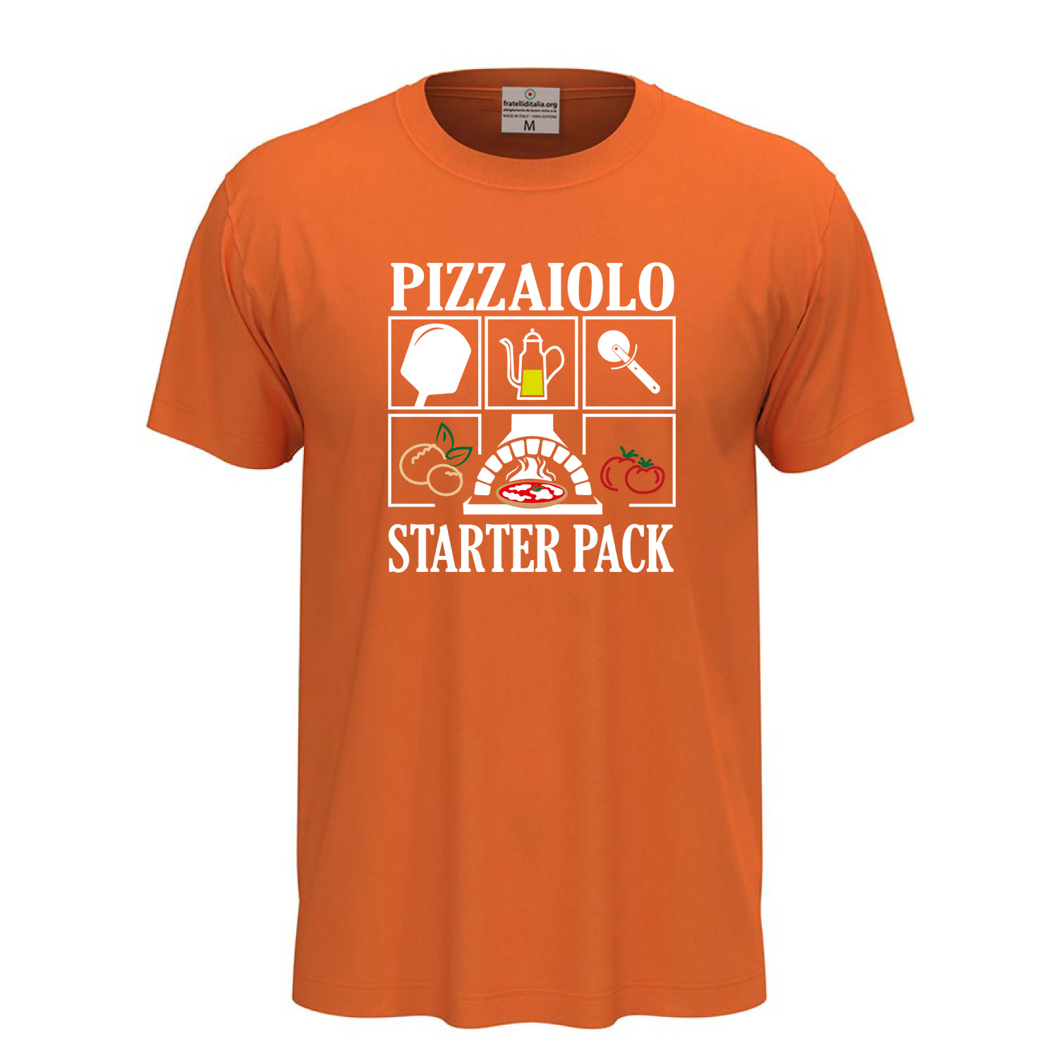 T-shirt classica unisex a manica corta con stampa, per pizzaioli, cuochi e amanti della pizza divertente