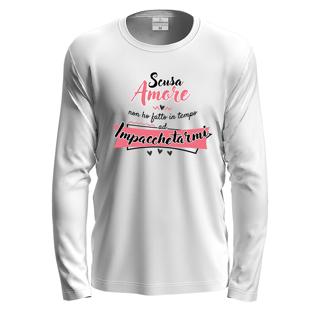 T-shirt maglia con stampa divertente \