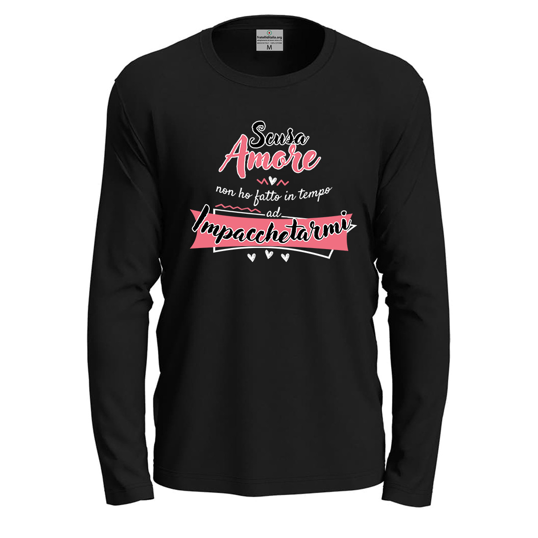 T-shirt maglia con stampa divertente \