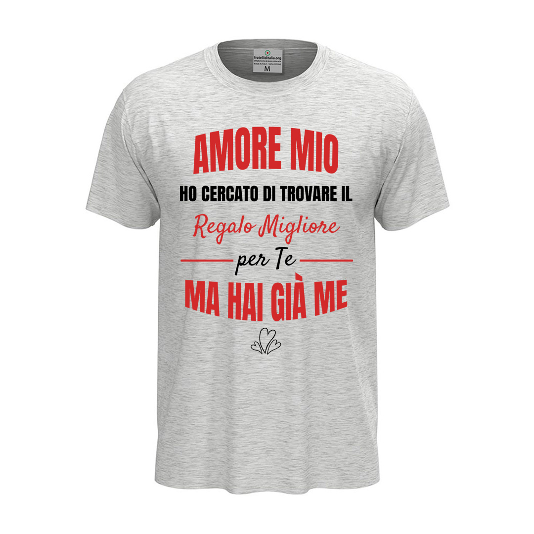 T-shirt classica unisex a manica corta con stampa \