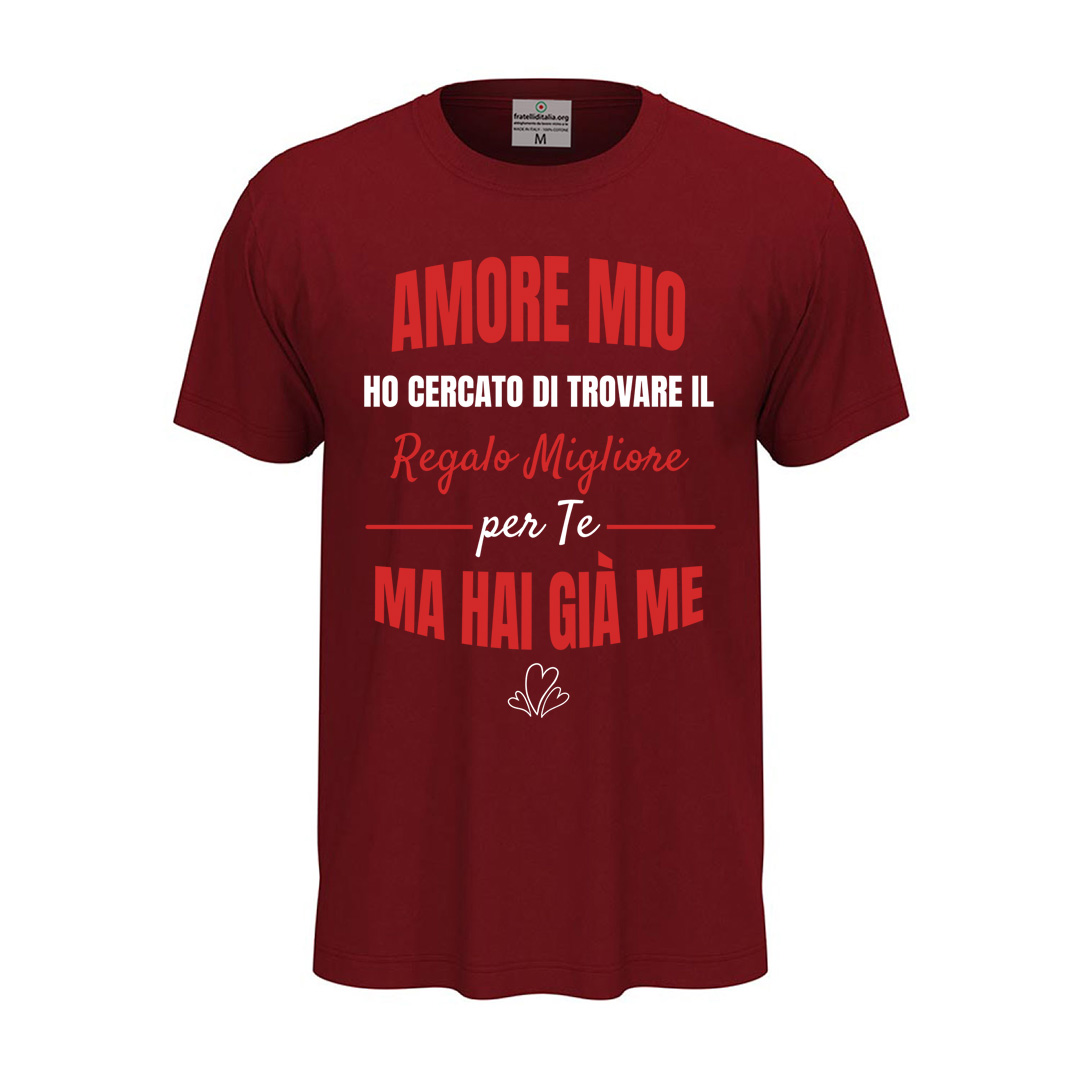 T-shirt classica unisex a manica corta con stampa \