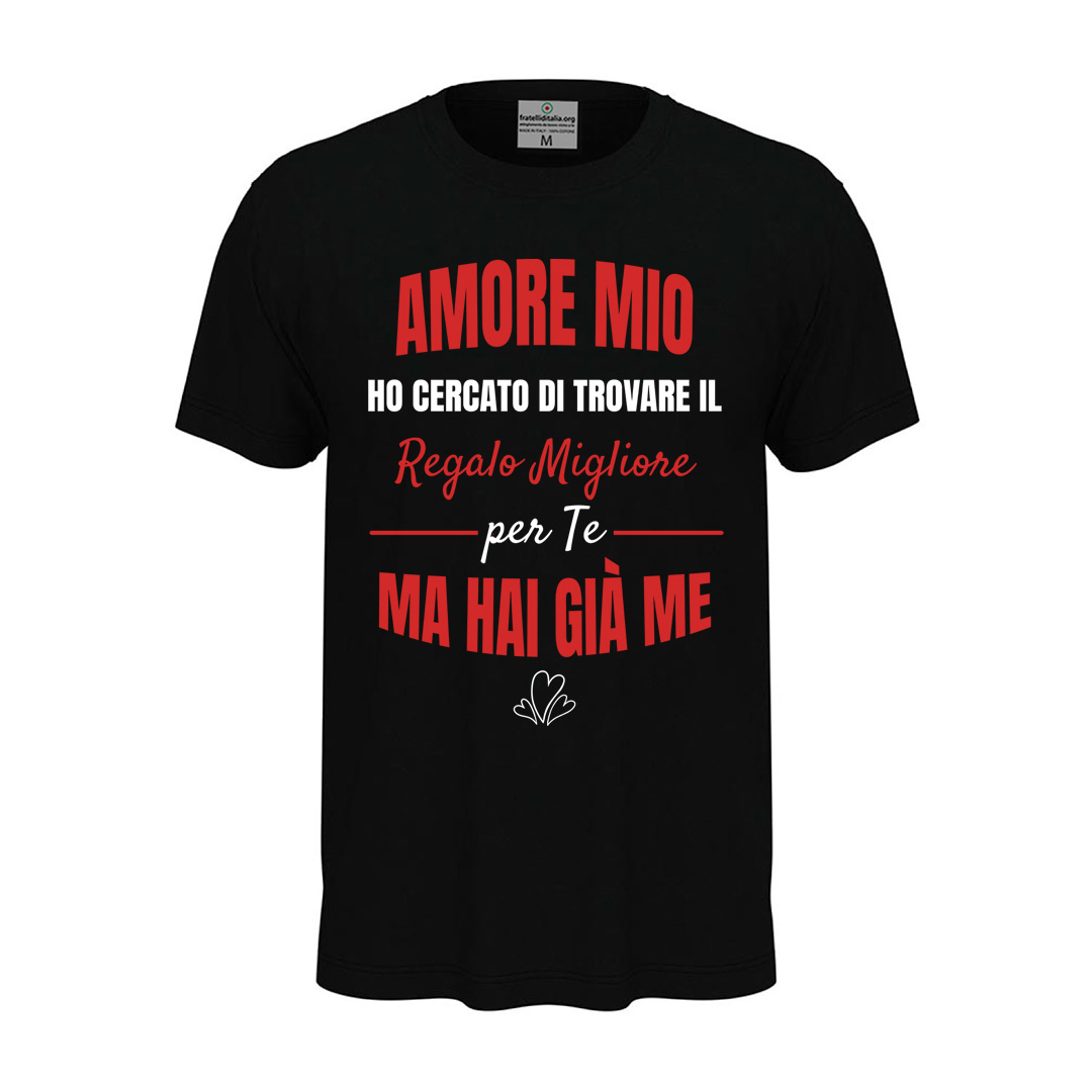 T-shirt classica unisex a manica corta con stampa \