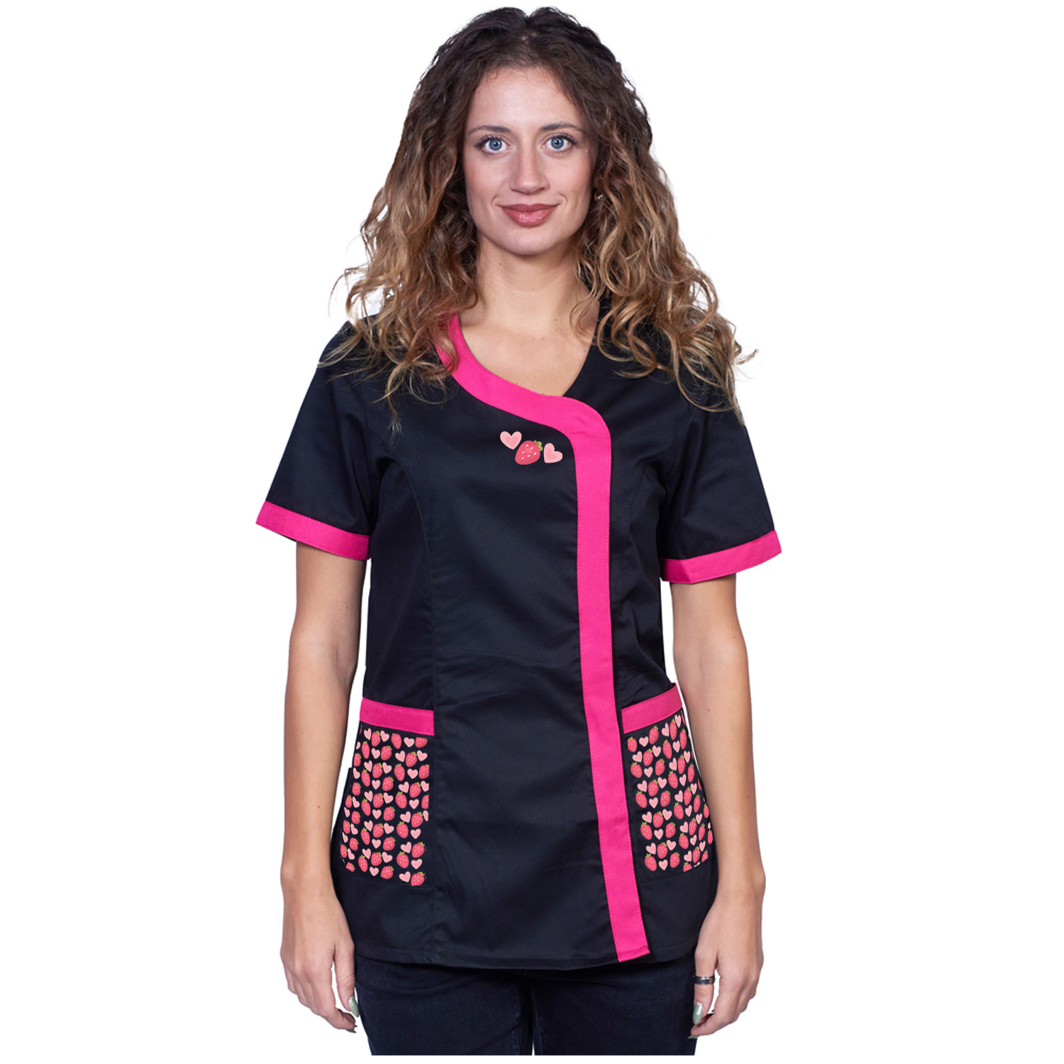 Camice grembiule San Valentino love cuori parrucchiera estetista maestra Personalizzabile logo