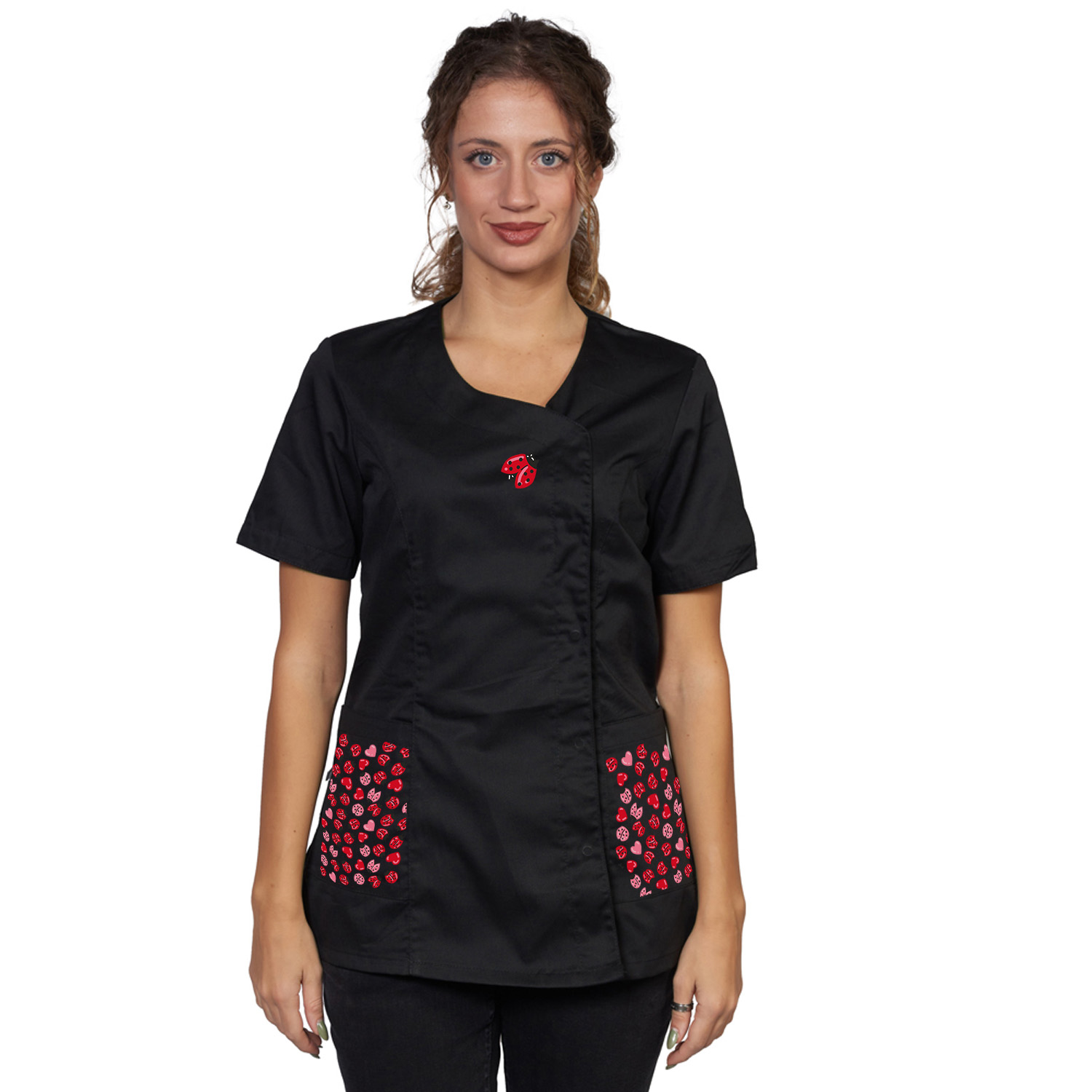 Camice grembiule San Valentino love cuori parrucchiera estetista maestra Personalizzabile logo