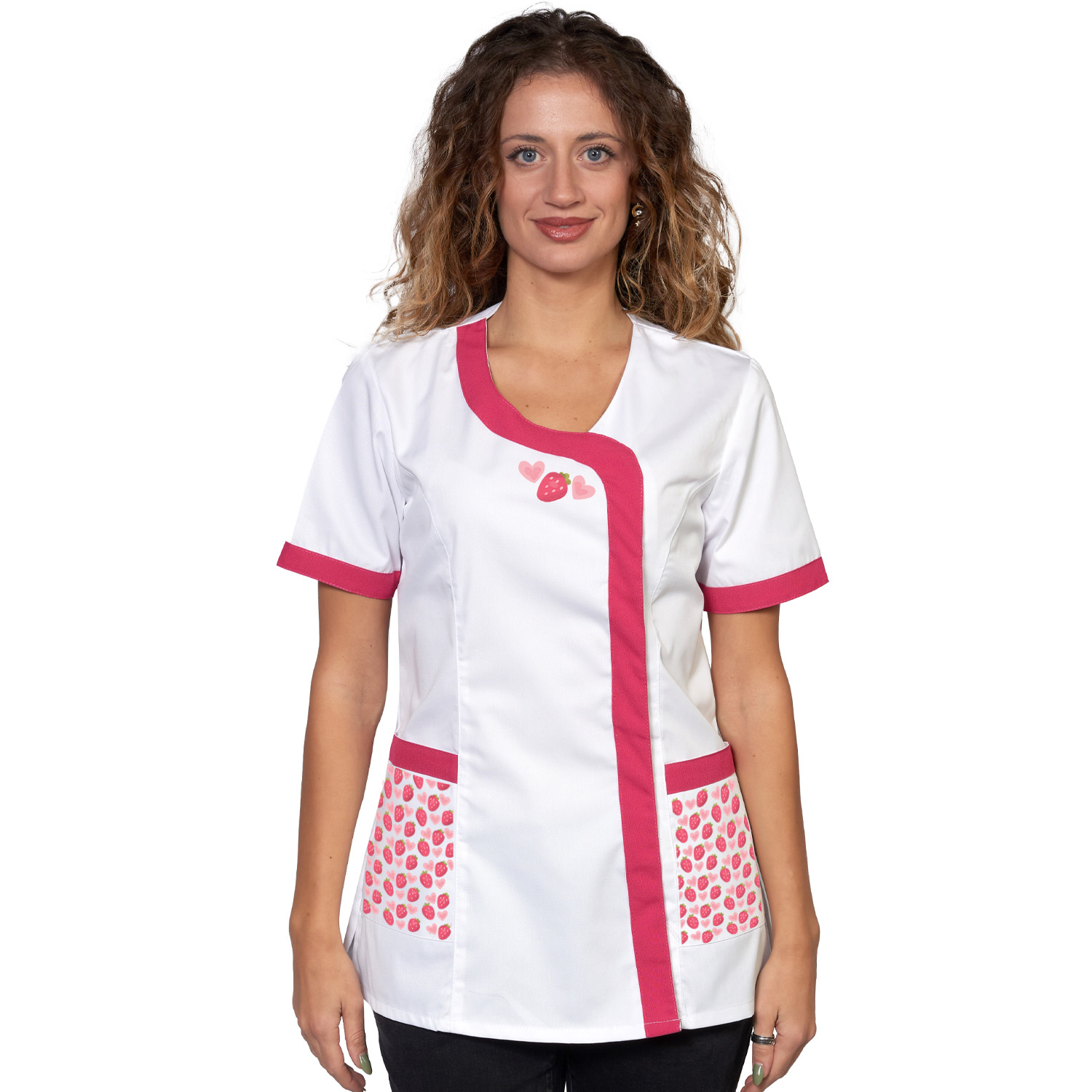 Camice grembiule San Valentino love cuori parrucchiera estetista maestra Personalizzabile logo