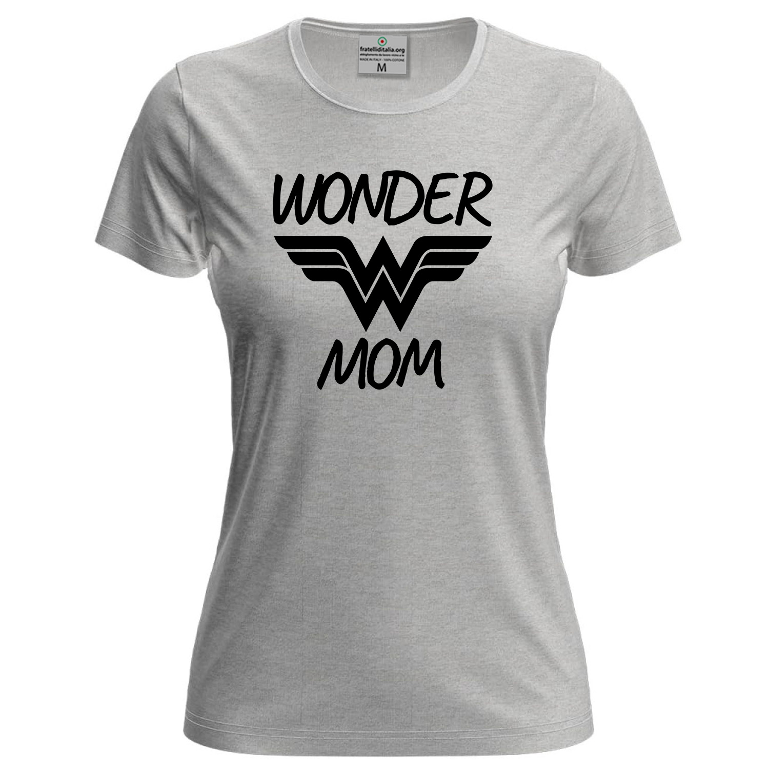 T-shirt à manches courtes pour femme « WONDER MOM » – Idée cadeau spéciale pour les femmes et les mamans.