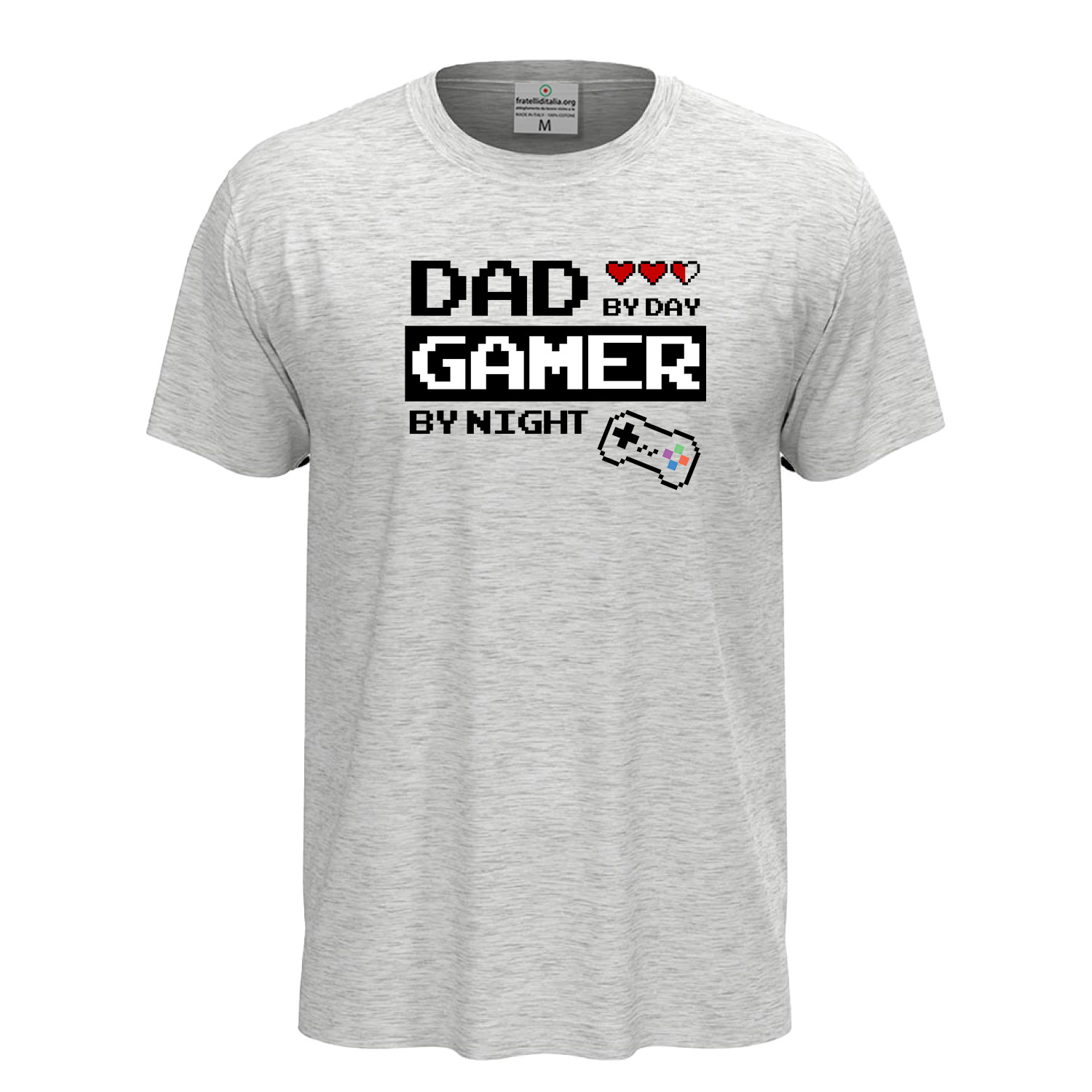 Klassisches Unisex-Kurzarm-T-Shirt mit „GAMER DAD“-Aufdruck, Geschenkidee in verschiedenen Farben und Größen erhältlich.
