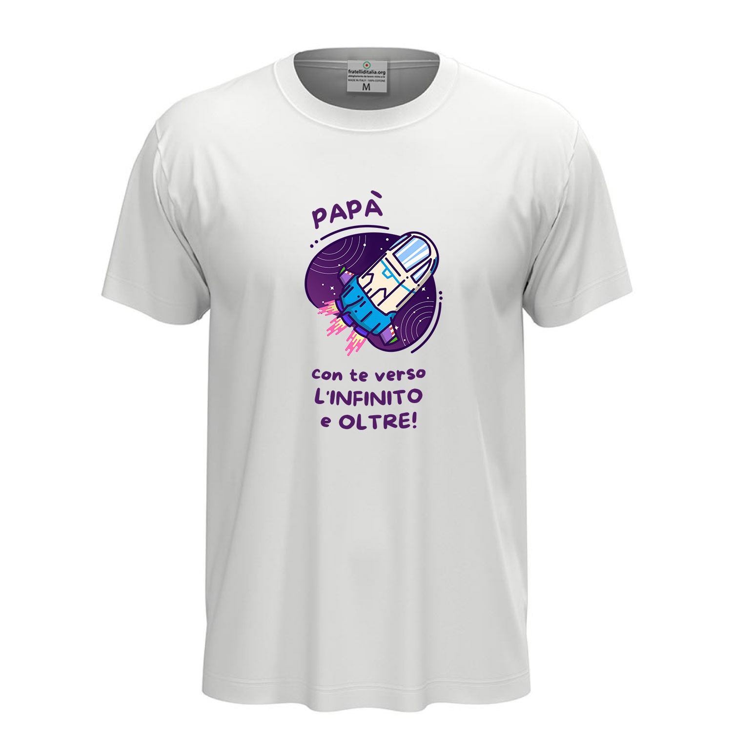 T-shirt classica unisex a manica corta con stampa \