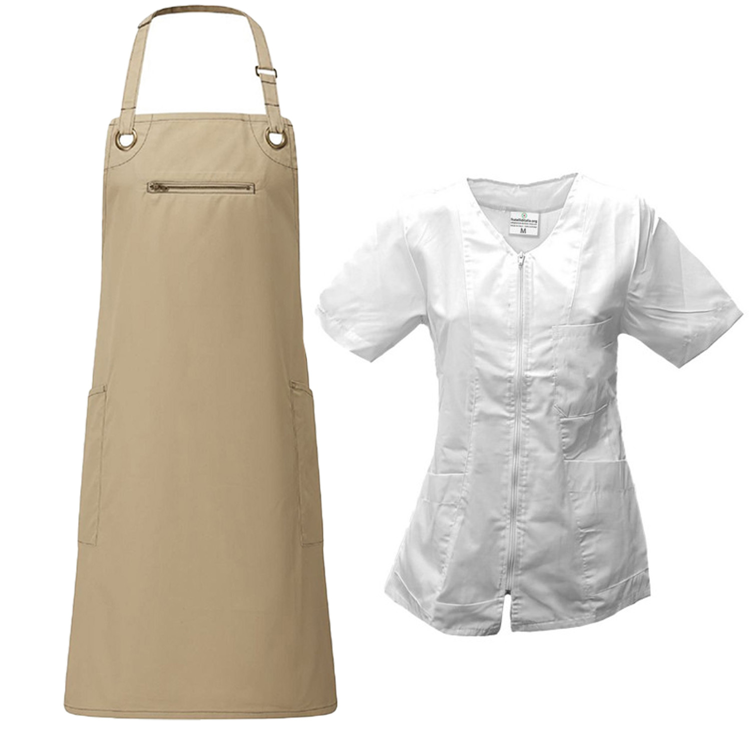 Kit Donna Fioraio con Camice e Grembiule per professionisti ed artigiani vari colori e taglie made in italy