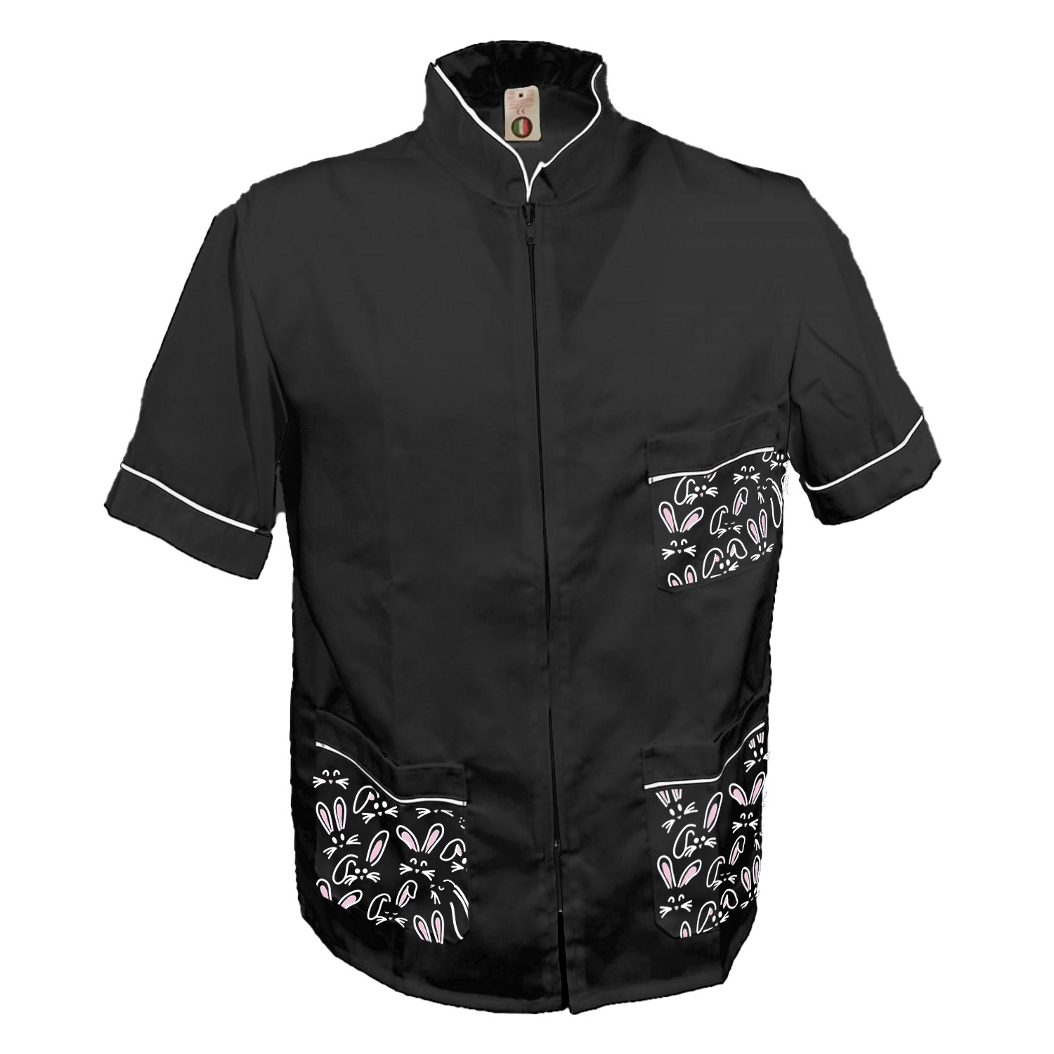 Chaqueta de barbero para hombre con bolsillos y estampado de Pascua