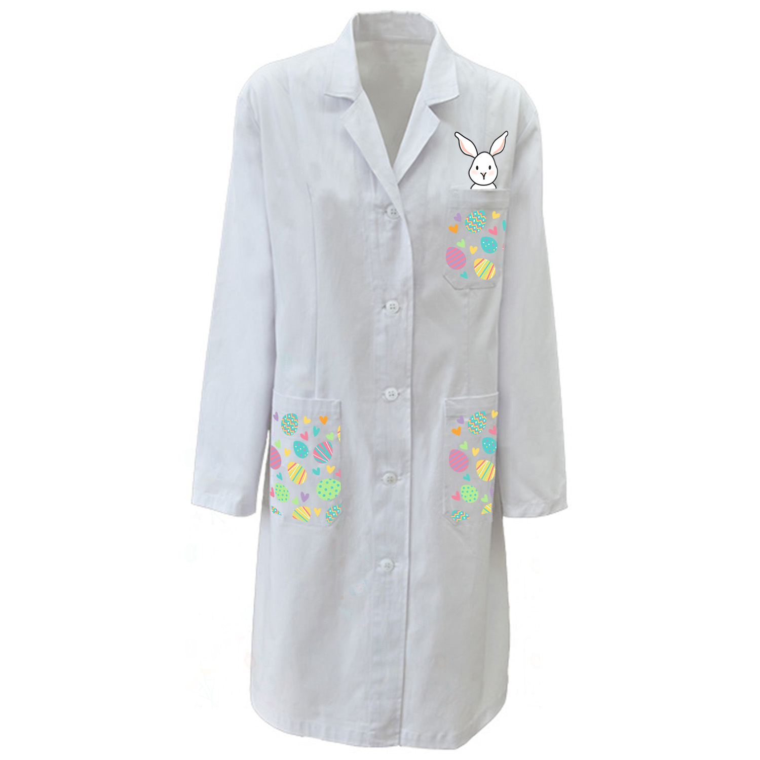 Camice bianco medico dottoressa laboratorio donna pediatra Pasqua primavera clownterapia sanitario