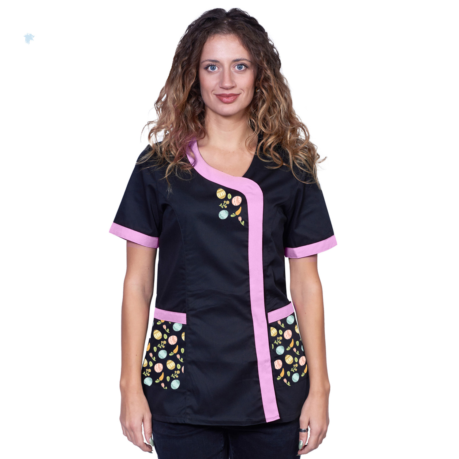 Camice grembiule estetista maestra scuola Pasqua conigli uova carote primaverile abbigliamento asilo infanzia