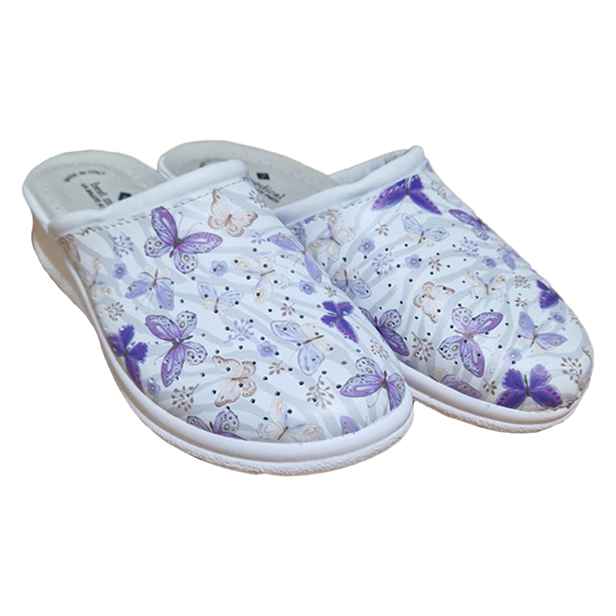 Ciabatte pantofole sanitarie donna suola zoccoli antiscivolo sabot pelle morbide vari colori