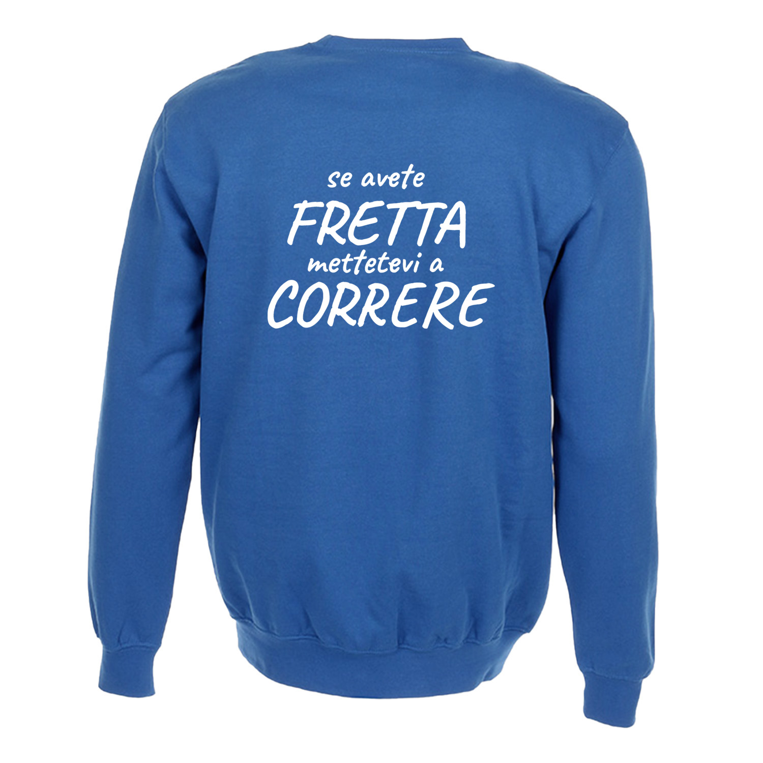 Felpa unisex per barista con stampa sul retro DTF mettetevi a correre idea regalo uomo donna