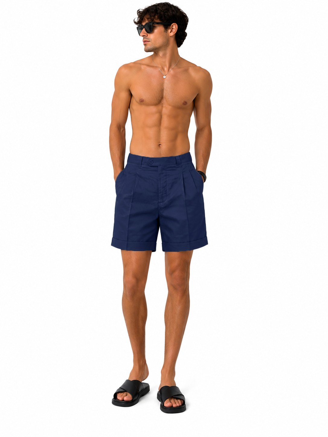 Bermuda pantaloncino short uomo estivo cotone sportivo mare tasche pesca