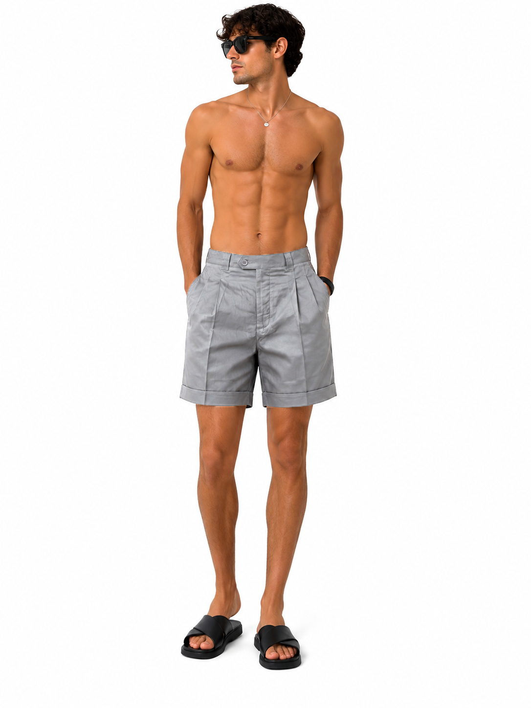 Bermuda pantaloncino short uomo estivo cotone sportivo mare tasche pesca