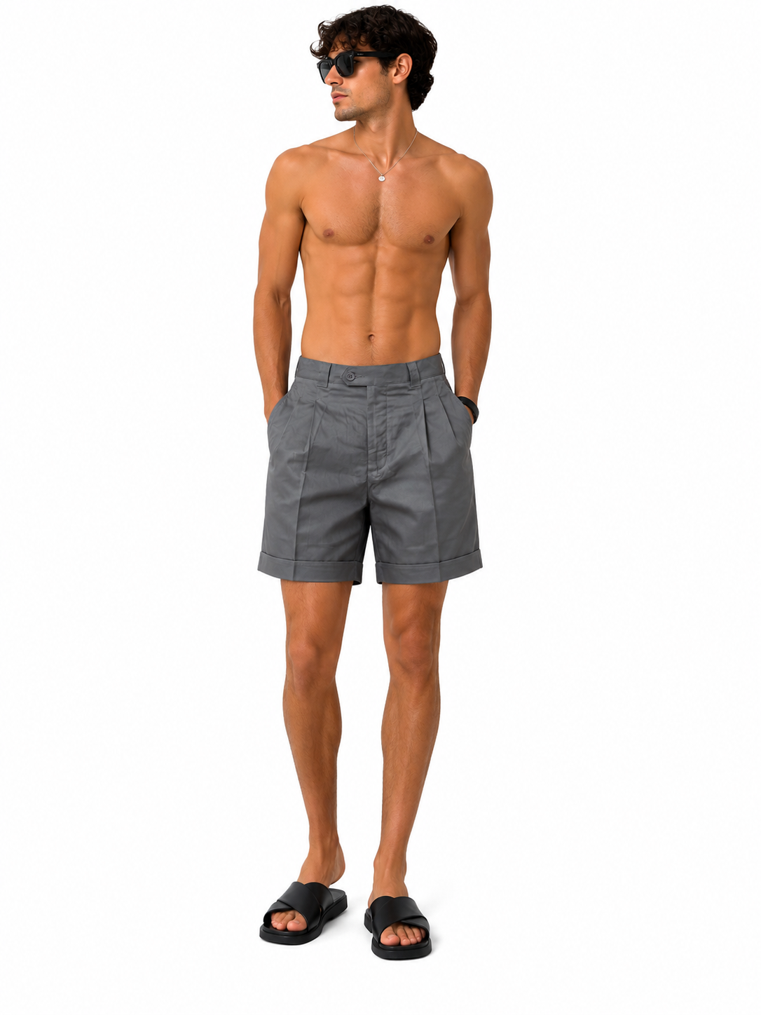Bermuda pantaloncino short uomo estivo cotone sportivo mare tasche pesca