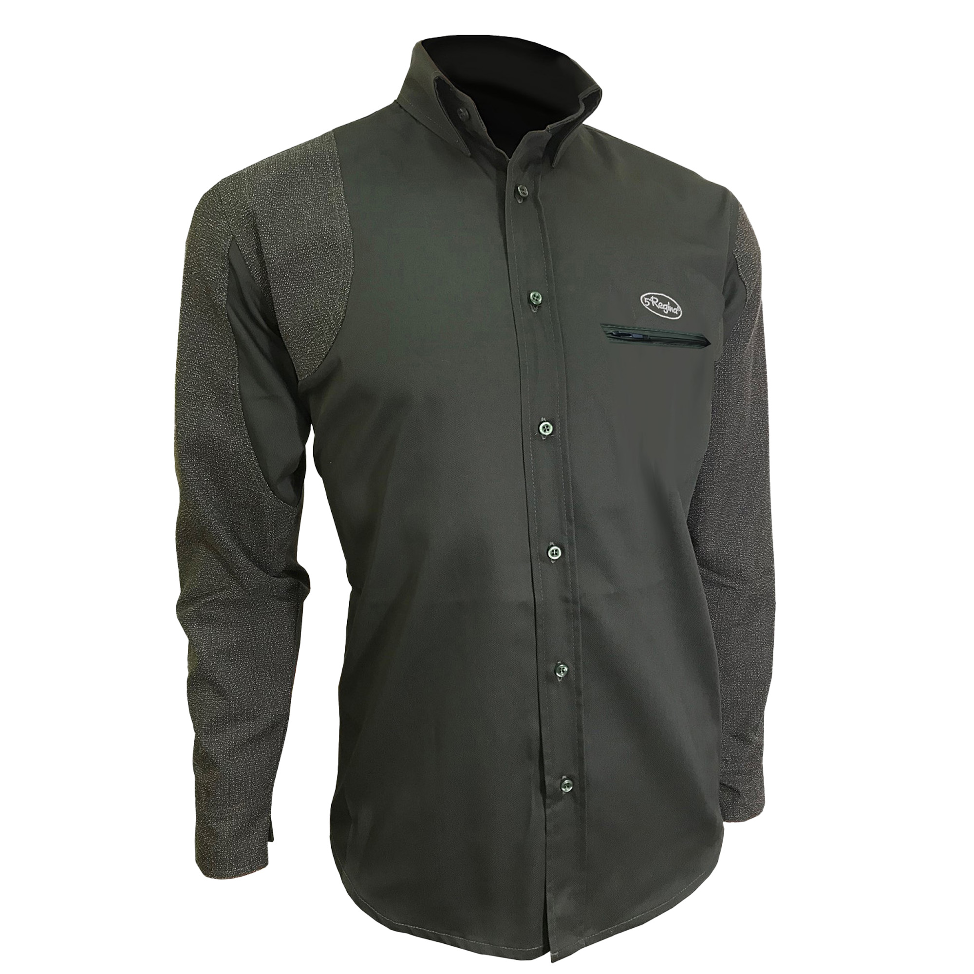 Camicia caccia maniche in antistrappo cotone impermeabile rinforzi