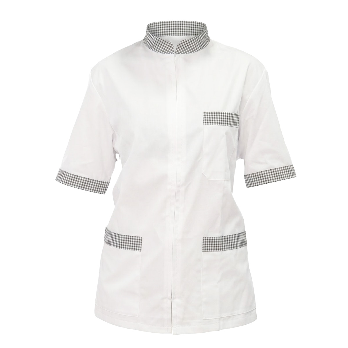 Casacca giacca donna chef cucina cuoca lavoro bar laboratorio zip mezze maniche - Personalizzabile con il tuo logo