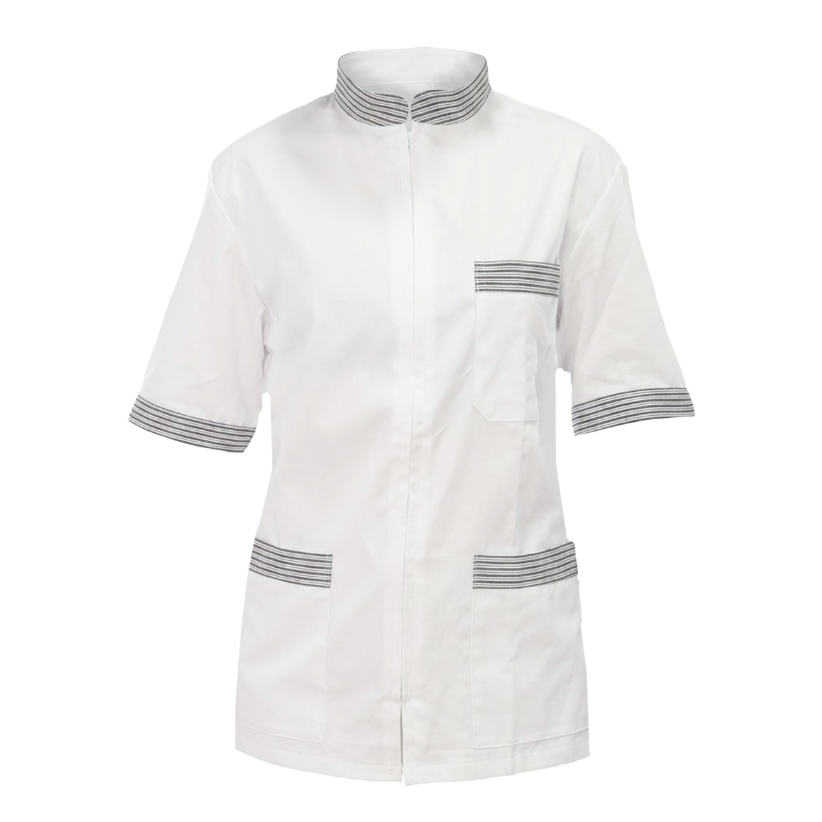 Casacca giacca donna chef cucina cuoca lavoro bar laboratorio zip mezze maniche - Personalizzabile con il tuo logo
