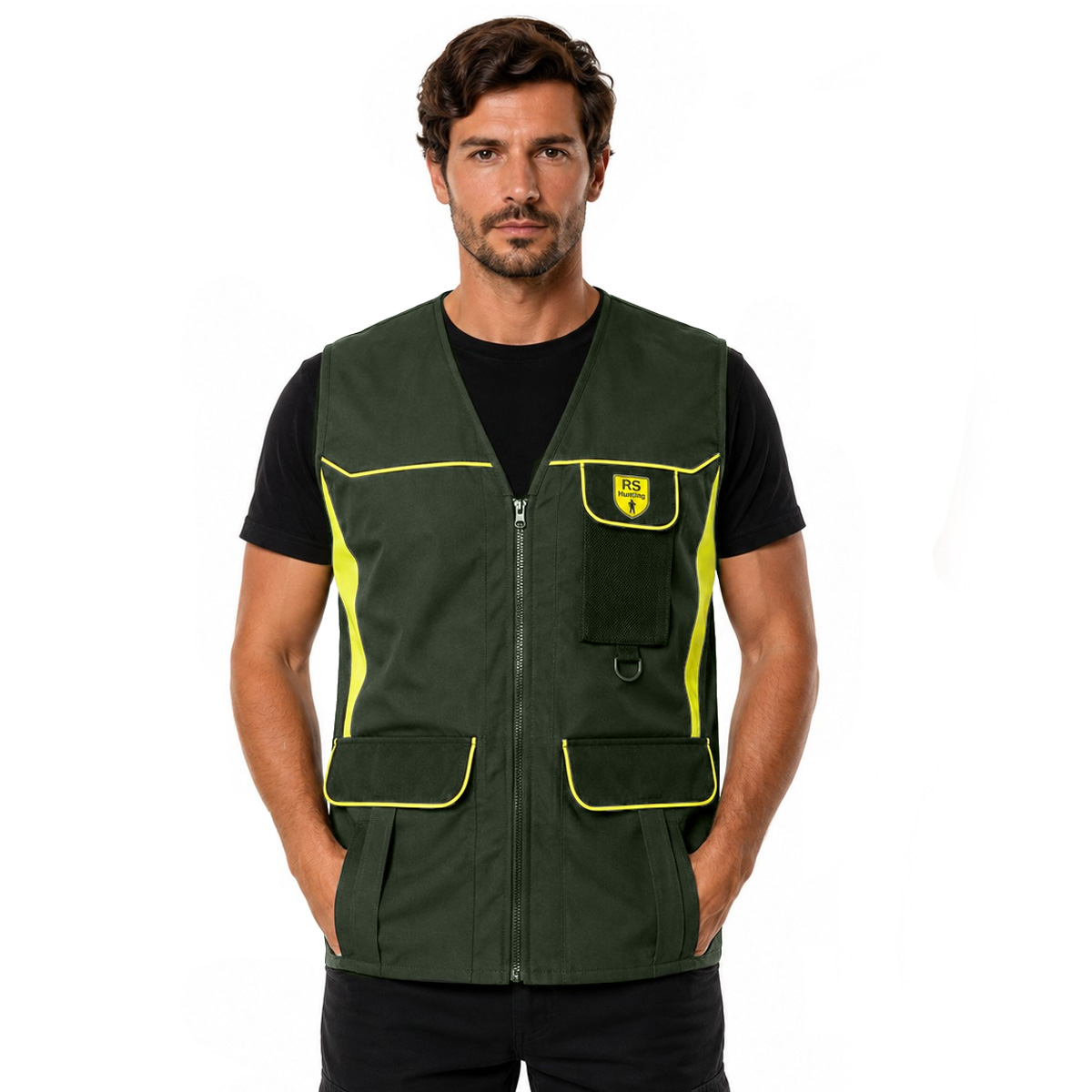 Gilet smanicato protettivo tessuto tecnico caccia resistente impermeabile