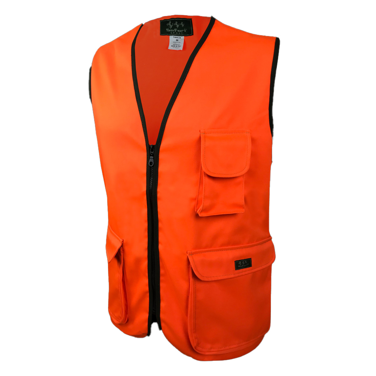 Gilet smanicato alta visibilita\' policotone sicurezza lavoro uomo arancione
