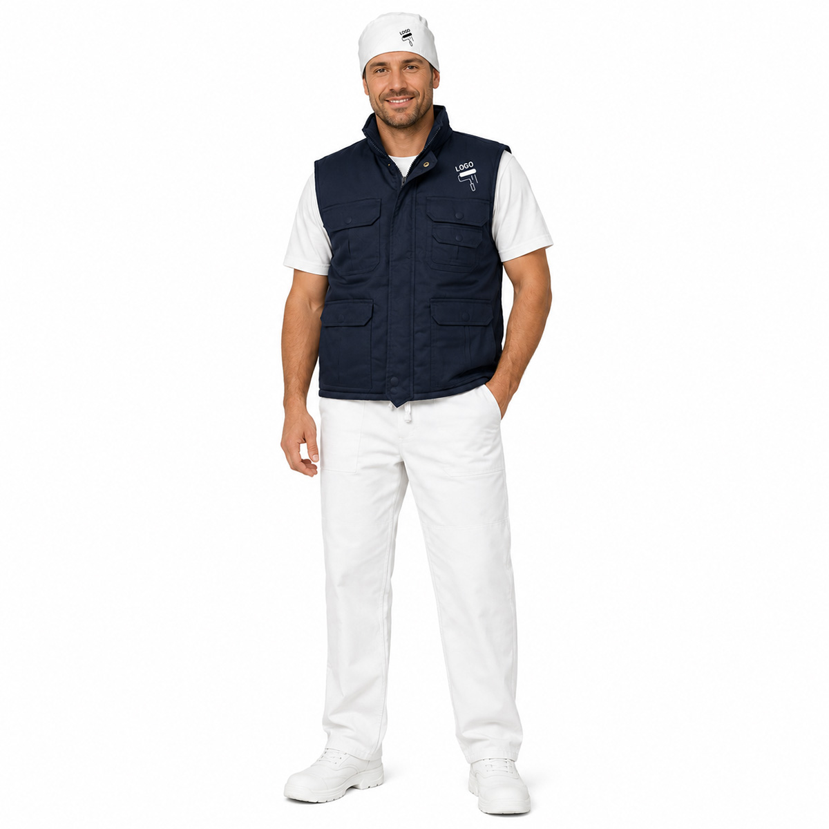 Kit imbianchino composto da Gilet Pantalone e Cappello per i professionisti