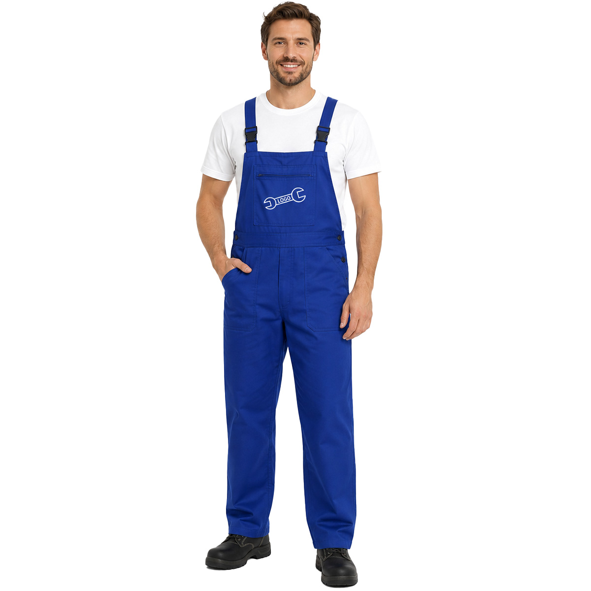 Kit da lavoro Polo T-shirt e salopette per carrozzieri elettricisti falegnami gommisti idraulici e meccanici Include