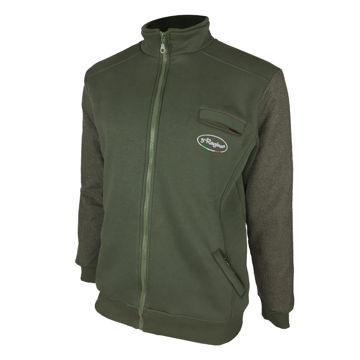 Felpa maglione kevlar caccia elastica zip antistrappo antispino made in Italy