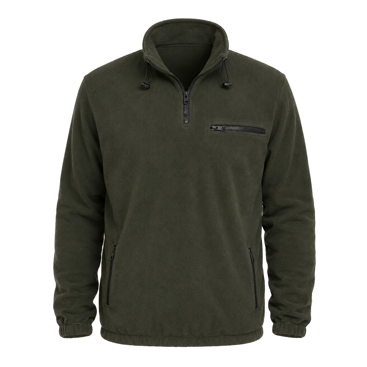 Maglia maglione pesante pile bosco zip abbigliamento tecnico cacciatore caccia